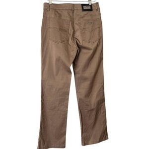 NWOT Emporio Armani Jeans straight leg khaki pants with silver bird logos